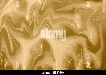 Abstract fluid art background brown and beige colors. Liquid marble. Acrylic painting on canvas with gradient and splash. Alcohol ink backdrop. Stock Photo