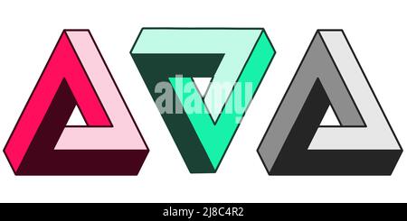 Vector image of an abstract triangular shape geometric spoof Stock Photo