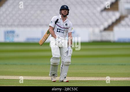 LONDON, UNITED KINGDOM. 15th May, 2022. Sam Robson of Middlesex   during County Championship - Middlesex v Nottinghamshire at The Lord's Cricket Ground on Sunday, May 15, 2022 in LONDON ENGLAND.  Credit: Taka G Wu/Alamy Live News Stock Photo