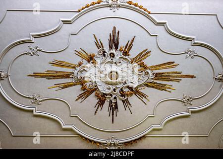 Sophienkirche, Sophien Church Interior, gilded ceing detail - Grosse Hamburger Strasse 29–31, Mitte,Berlin Stock Photo
