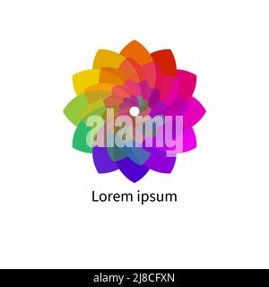 Beauty logo, flower icon. Floral graphic design, creative flower. Vector illustration Stock Vector