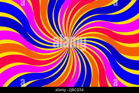 Colorful bright rays, abstract background with ray. Banner for circus. Vectior design element Stock Vector
