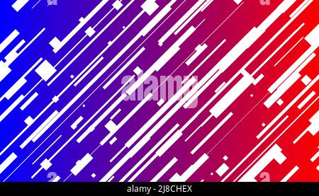 Diagonal abstract lines, glitch pattern. Digital speed, noise texture. Television problem, screen background Stock Vector