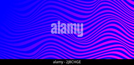 Distorted 3D Lnes background. Abstract  Lines Background. Vector Optical Ilusion Stock Vector