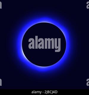 Eclipse of Sun, Circle with Crown. Vector Design Stock Vector