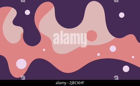 Liquid drips background, yogurt pattern. Smooth wavy lines banner Stock Vector
