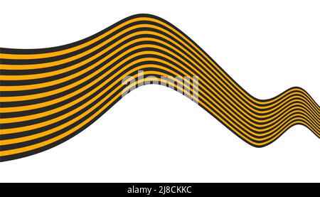Bend lines background. Wave bending illustration. Abstract optical illusion vector backdrop Stock Vector
