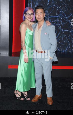 David Ma (r) and guest attend Netflix's 'Stranger Things' Season 4 New York Premiere at Netflix Brooklyn in New York, NY, May 14, 2022. (Photo by Anthony Behar/Sipa USA) Stock Photo