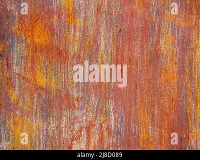 texture of a rusted and damaged metal plate Stock Photo