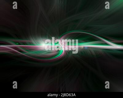 Abstract digital landscape. New age concept in hd illustration