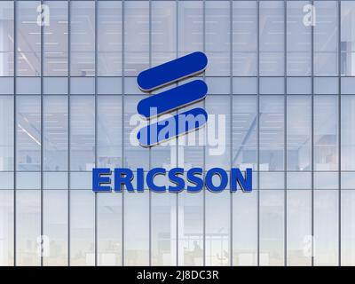 Stockholm, Sweden. May 2, 2022. Editorial Use Only, 3D CGI. Spotify Signage  Logo on Top of Glass Building. Workplace Multinational Streaming and Media  Stock Photo - Alamy