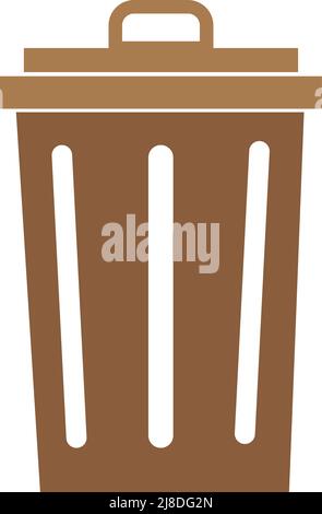 bin icon vector illustration. on white background Stock Vector