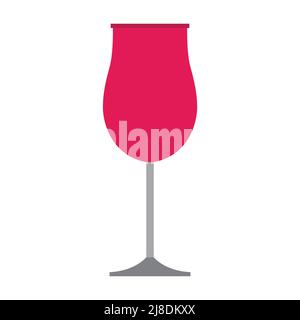 glass cup icon on white background Stock Vector