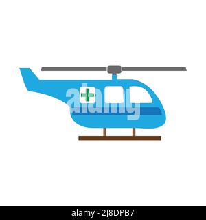 medical ambulance helicopter icon. on white background Stock Vector