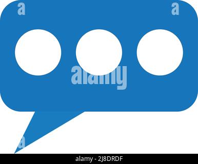 message icon blue color. on white background Stock Vector