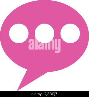 message icon pink color. vector . on white background Stock Vector