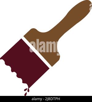 paint brush illustration. on white background Stock Vector