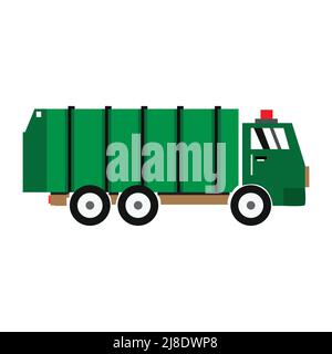 truck icon vector illustration green color Stock Vector