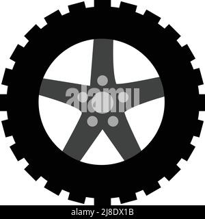 Wheel, tire icons, on white background Stock Vector