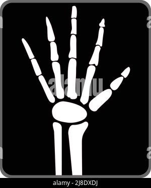 illustration of X-ray icon black and white color Stock Vector