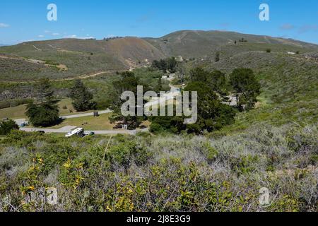 Islay creek campground and Hiking trails in Montaña de Oro State Park San Luis Obispo County, California , USA Stock Photo