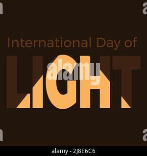 vector graphic of international day of light good for international day of light celebration. flat design. flyer design.flat illustration.. Stock Vector