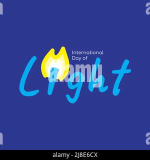 vector graphic of international day of light good for international day of light celebration. flat design. flyer design.flat illustration.. Stock Vector