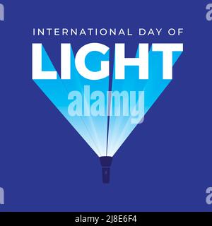 vector graphic of international day of light good for international day of light celebration. flat design. flyer design.flat illustration.. Stock Vector