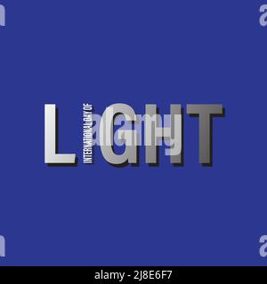 vector graphic of international day of light good for international day of light celebration. flat design. flyer design.flat illustration.. Stock Vector
