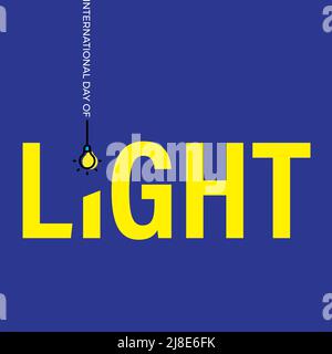vector graphic of international day of light good for international day of light celebration. flat design. flyer design.flat illustration.. Stock Vector