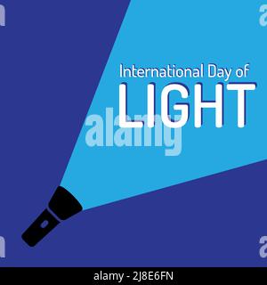 vector graphic of international day of light good for international day of light celebration. flat design. flyer design.flat illustration.. Stock Vector