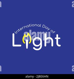 vector graphic of international day of light good for international day of light celebration. flat design. flyer design.flat illustration.. Stock Vector