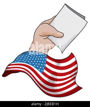 Hand holding usa vote paper vector design Stock Vector Image & Art - Alamy