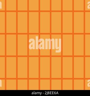 Seamless vector pattern with modern vertical rectangular orange tiles. Subway tile seamless background. Stock Vector