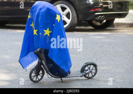 8 May 2022 - London - Pre concert rally outside Europe House, 32 Smith Square, London SW1P 3EU on Europe Day 2022. Stock Photo