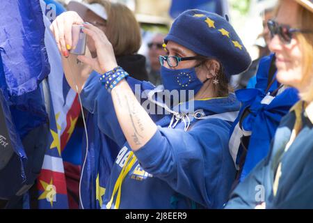 8 May 2022 - London - Pre concert rally outside Europe House, 32 Smith Square, London SW1P 3EU on Europe Day 2022. Stock Photo