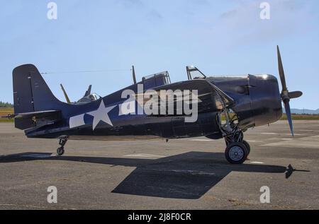 Grumman F4F Wildcat at Boundary Bay Stock Photo