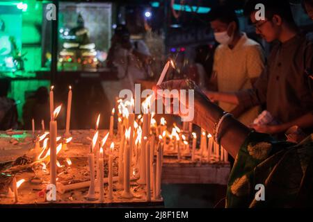 Buddha Purnima, the biggest religious festival of the Buddhist community after two years of Covid-induced restrictions. Buddha followers are celebrati Stock Photo