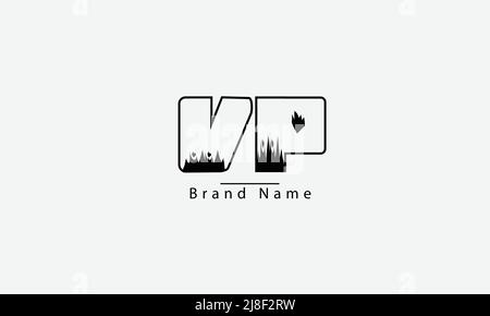 Alphabet letters Initials Monogram logo VP PV V P Stock Vector