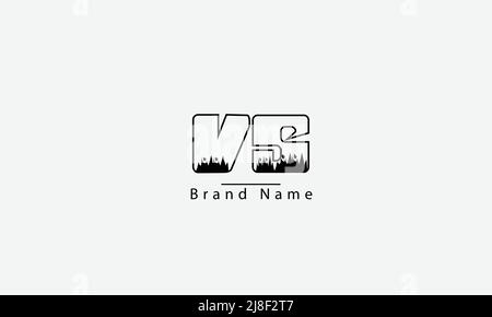 Alphabet letters Initials Monogram logo VS SV V S Stock Vector