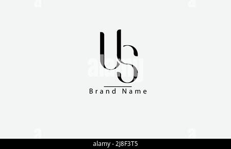 Alphabet letters Initials Monogram logo VS SV V S Stock Vector