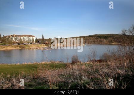 Huntsville Ontario Canada, A very popular spot. Deerhurst Resort around back on 1235 Deerhurst Dr. Luke Durda/Alamy Stock Photo