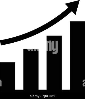 Graph icon of a rising silhouette. Editable vector Stock Vector Image ...