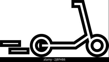Icon of a moving scooter. Editable vector. Stock Vector