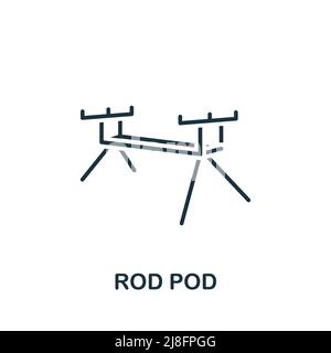 Rod Pod icon. Monochrome simple Fishing icon for templates, web design ...