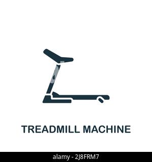 Treadmill Machine icon. Monochrome simple Fitness icon for templates, web design and infographics Stock Vector