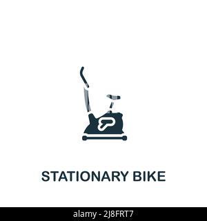 Stationary Bike icon. Monochrome simple Fitness icon for templates, web design and infographics Stock Vector