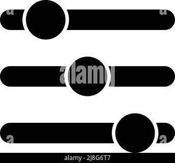 Adjustment icon. Icon for volume and other setting. Editable vector. Stock Vector