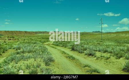 Mountain plateau in the area Zavkhan River,  river in the Govi-Altai Mongolia Stock Photo