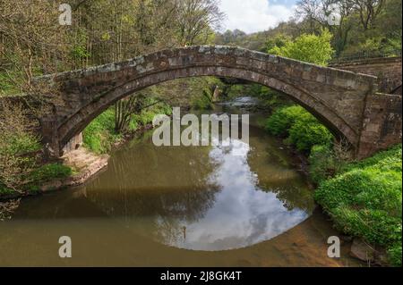 Beggars Bridge at Glaisdale in the North Yorkshire Moors National Park ...
